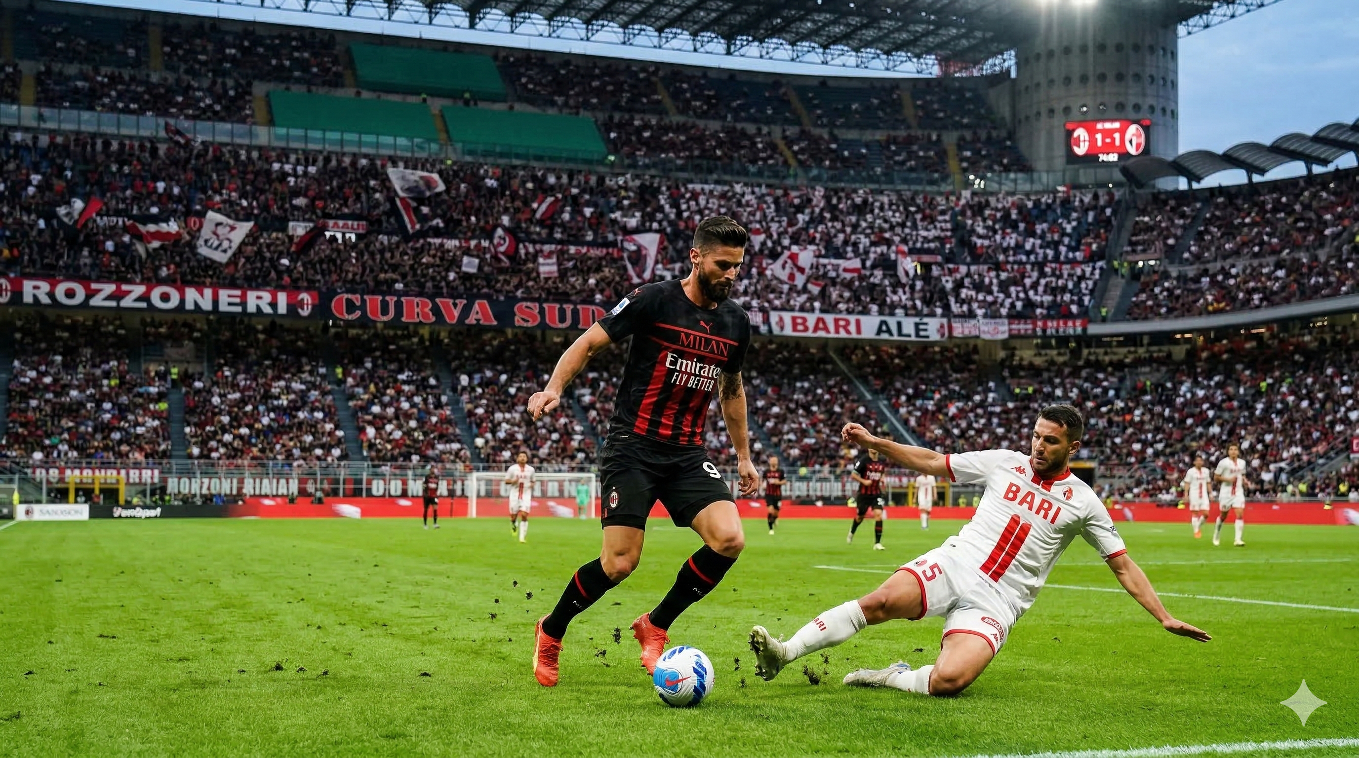 AC Milan vs SSC Bari Timeline