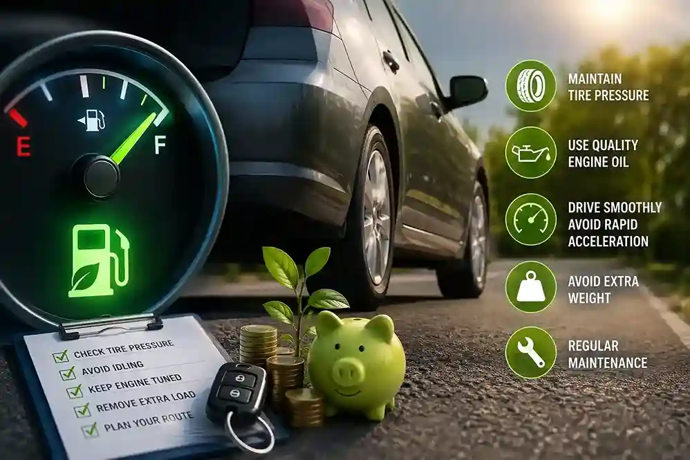 How to increase car fuel mileage with fuel-saving driving and car maintenance tips