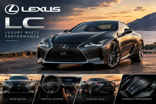 Lexus LC luxury sports coupe exterior